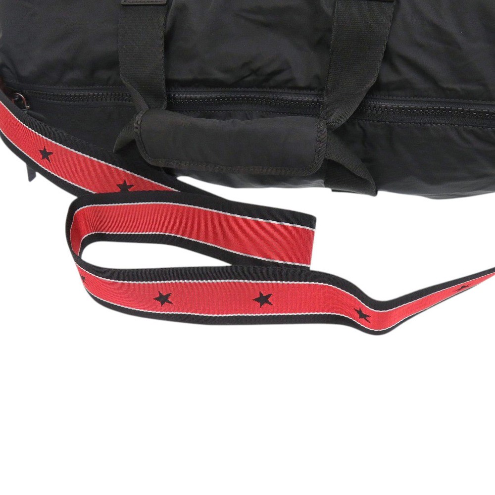 AUTHENTIC GIVENCHY Black Red Nylon 2way Duffle Bag