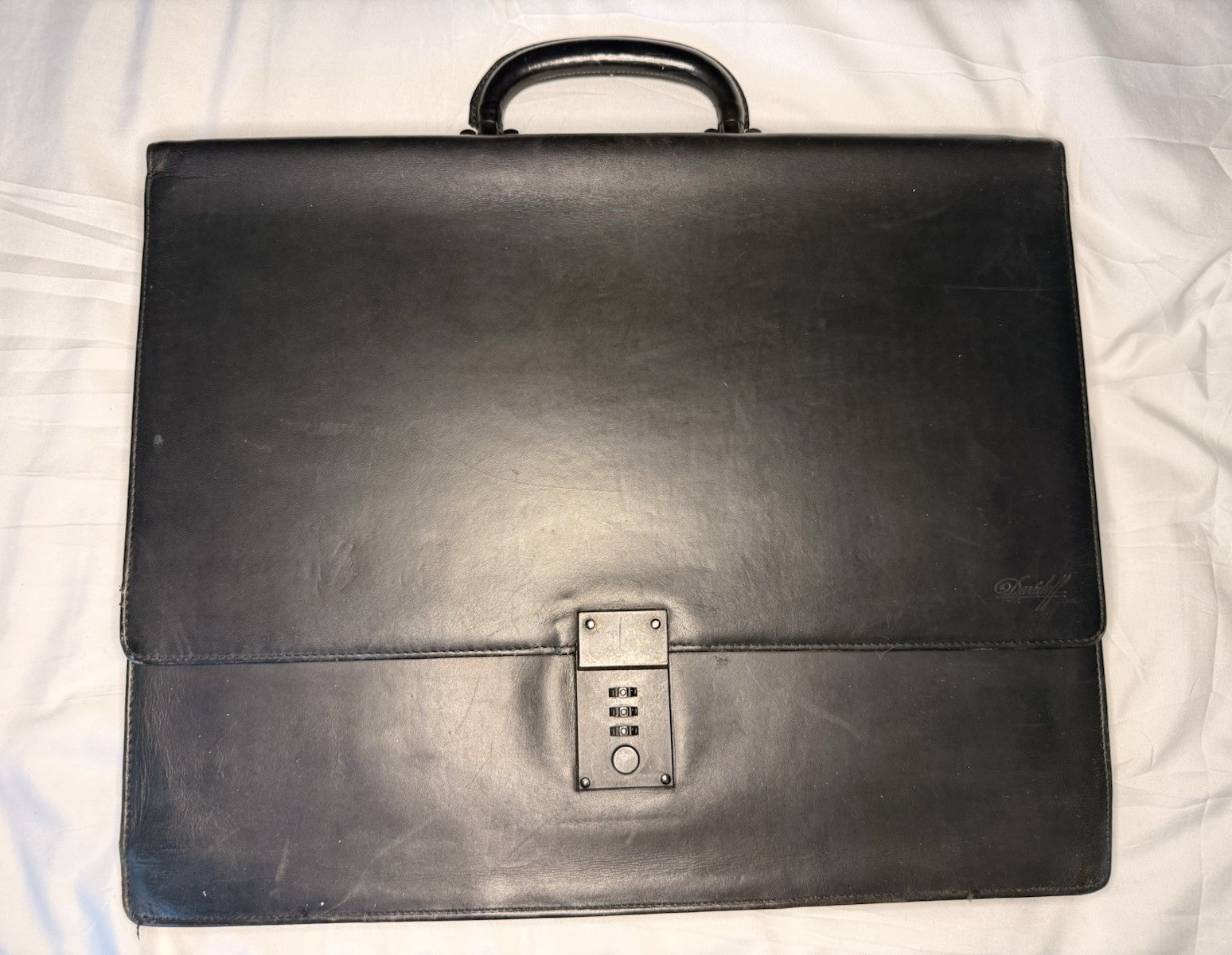 Dunhill Black Briefcase Combination Lock Top Handle Inner Pockets