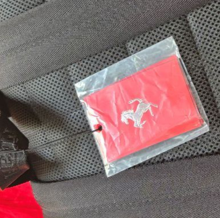 Ferrari Purosangue Black Leather Backpack with Storage Bag Original Genuine