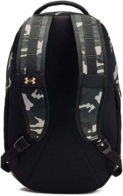 Under Armour UA Hustle 5.0 Backpack Camo Black/Metallic Gold NWT 1361176 007