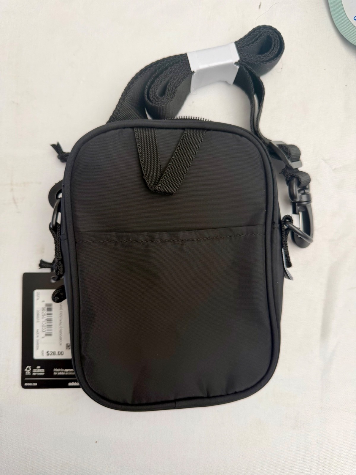 Adidas Essentials Sling Crossbody Bag Black Unisex Travel Gym Shoulder Pack New