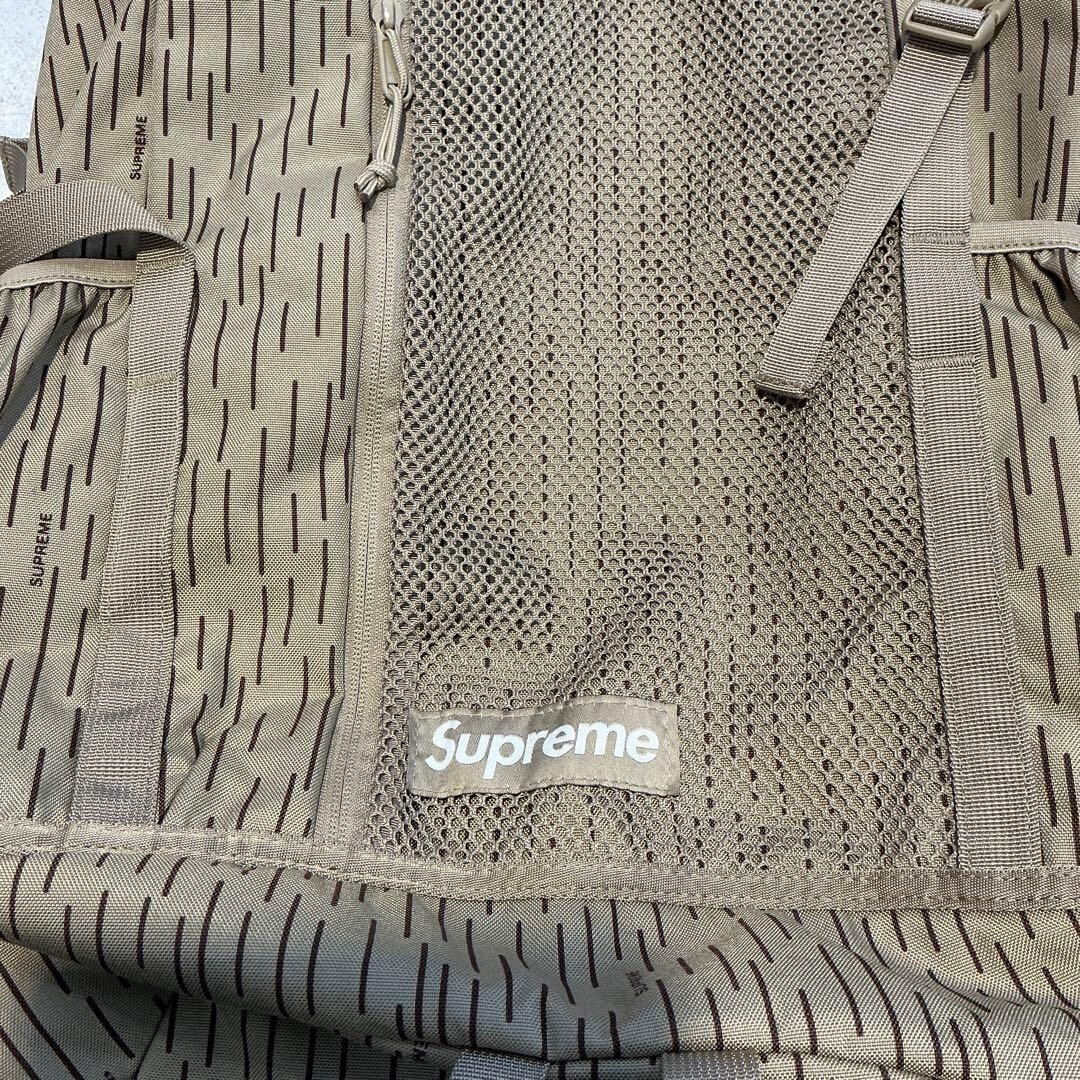 Supreme Backpack Tan Raindrop Brown Men’s Streetwear Bag 12.6×20.1×5.9in