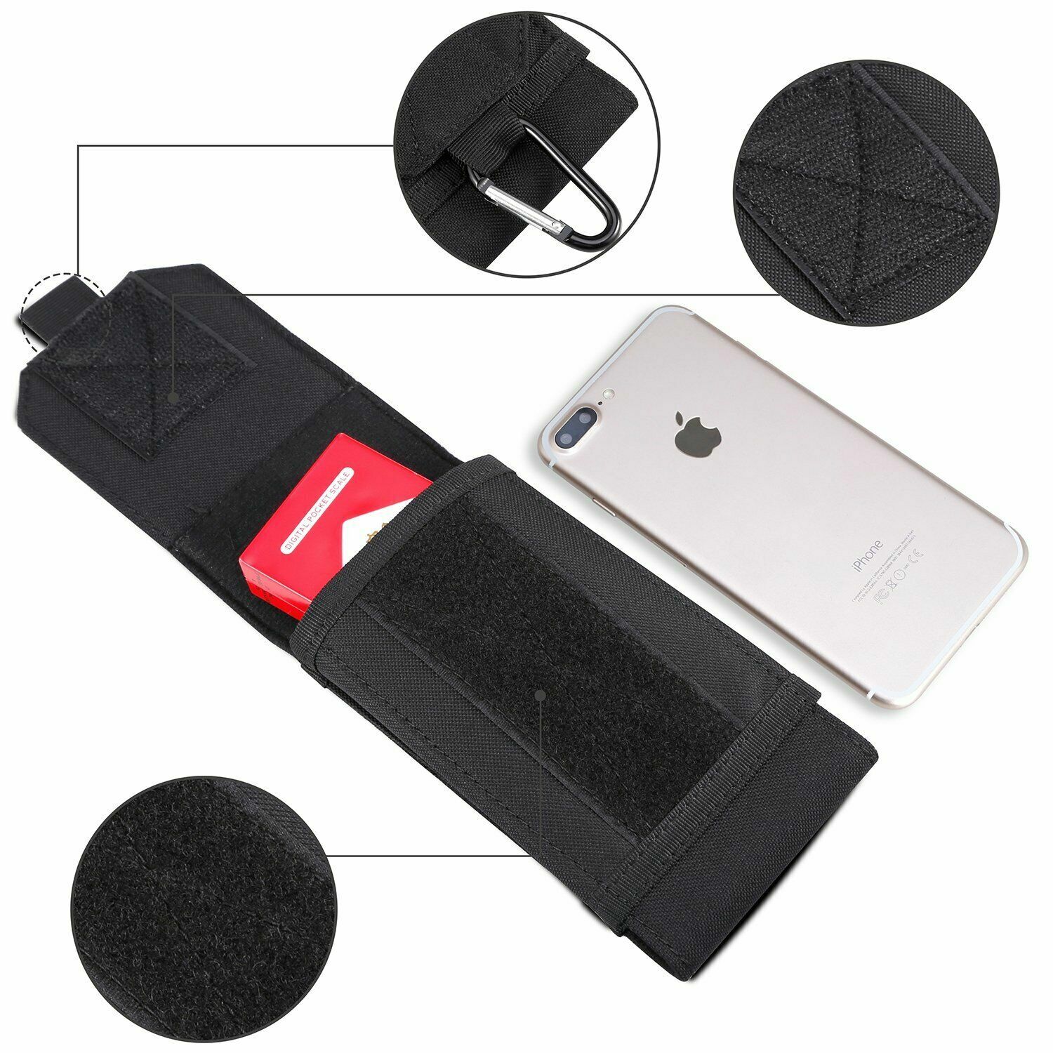 Tactical MOLLE Holster Army Mobile Phone Belt Pouch EDC Security Pack Waist Bag