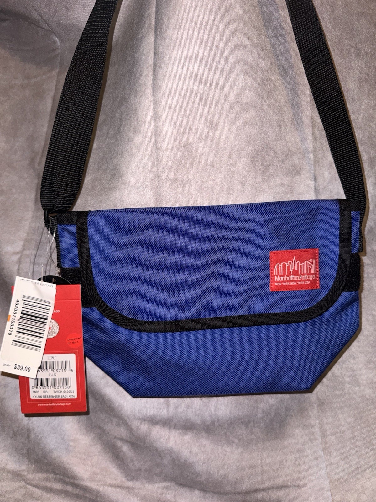 New W Tags Manhattan Portage XXS Messenger Bag Royal Blue Crossbody Bag msrp $39