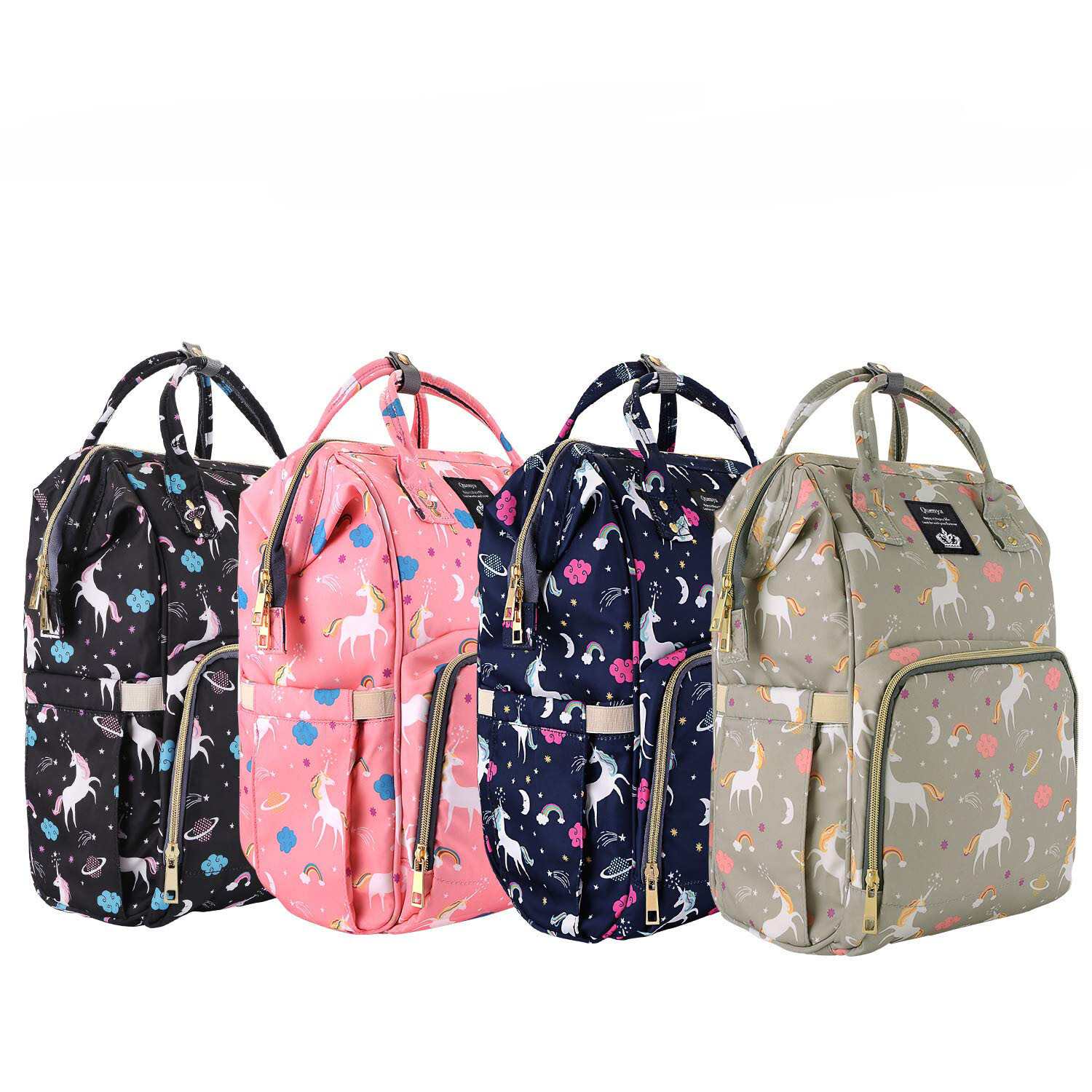LEQUEEN Unicorn School Bag Backpack Durable Laptop Bag With Water Bottle Pocket