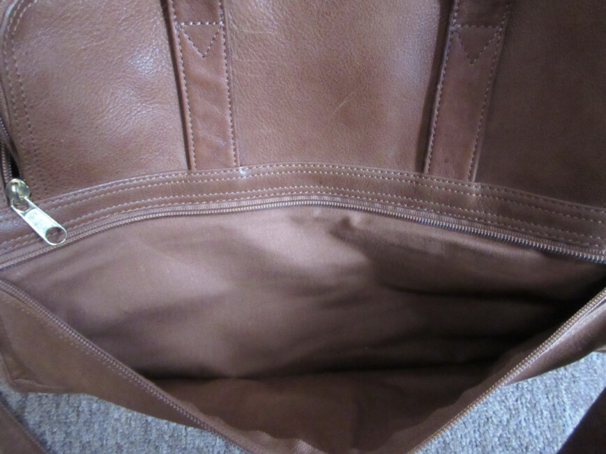 Boulder Ridge Glove Tanned Cowhide Brown Leather Briefcase Messenger Bag