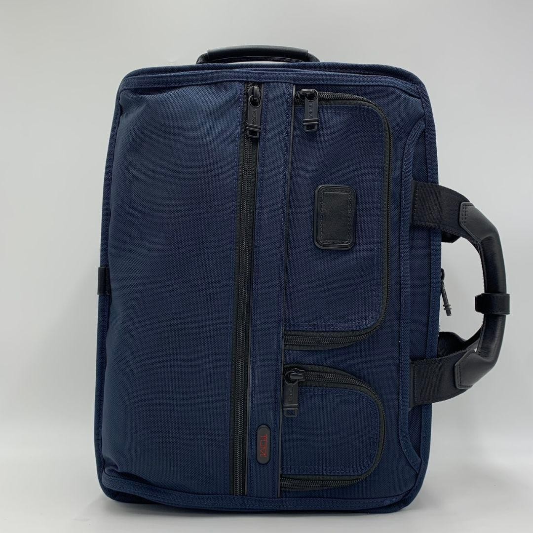 Grade TUMI 3WAY ALPHA3 Backpack Business Bag Navy