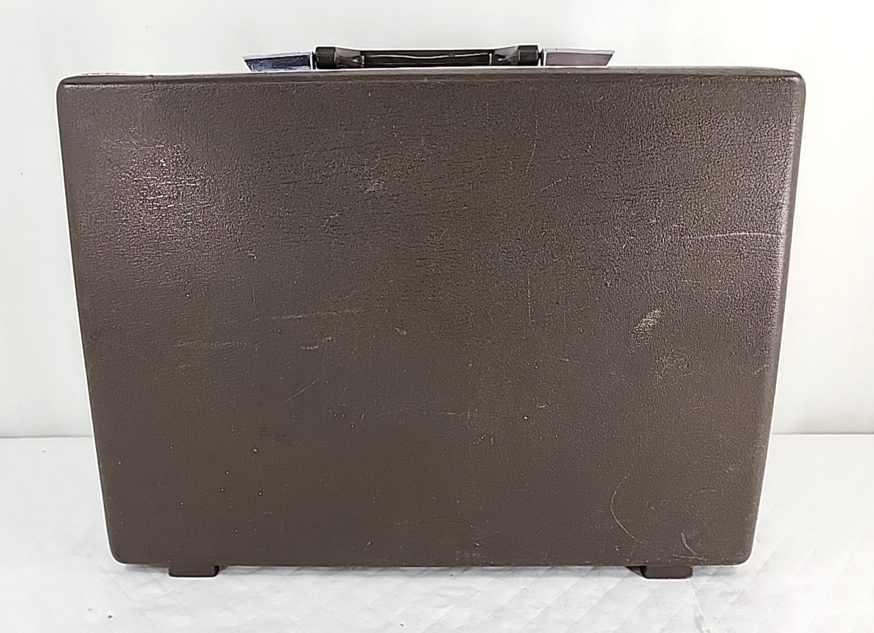 Vintage Samsonite Super Slim Hardshell Briefcase Attache Brown 17x12x2