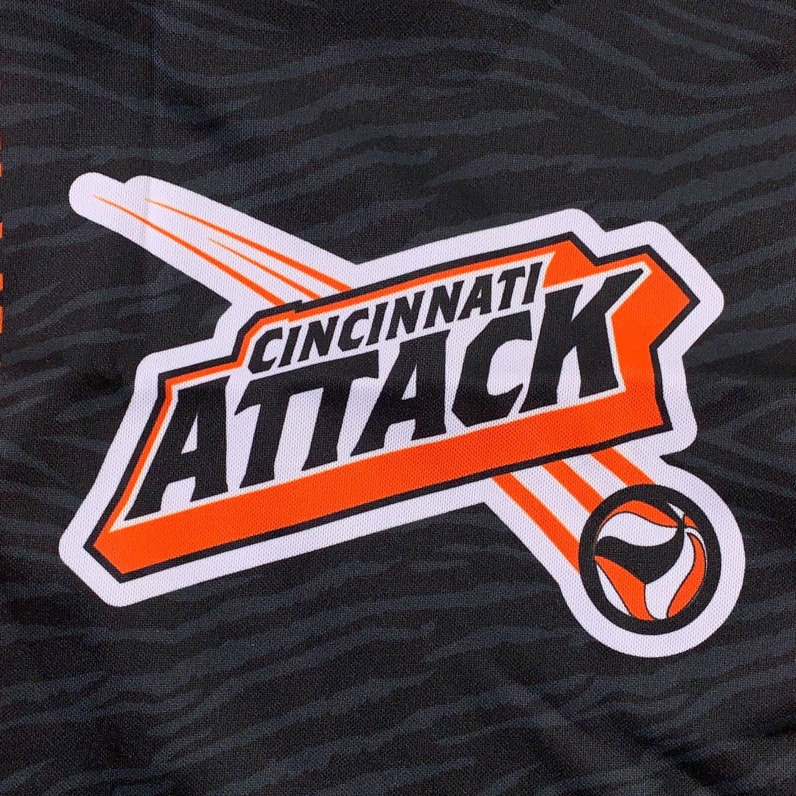 Cincinnati Attack Drawstring Bag Black Orange Animal Print Zebra 16×12 In New