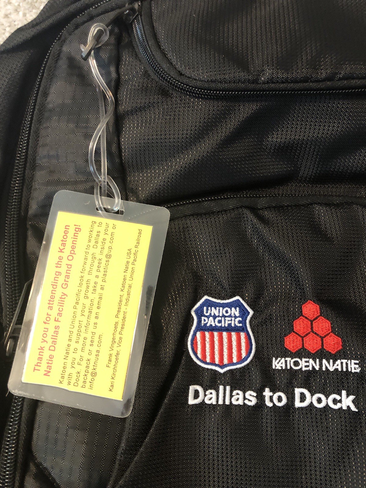 Leed’s Checkmate Union Pacific Railroad Embroidered Black Corporate Backpack