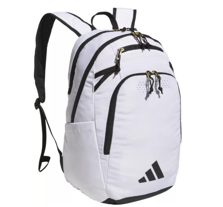 Adidas White Defender 5 Backpack Laptop Gym School Bag New