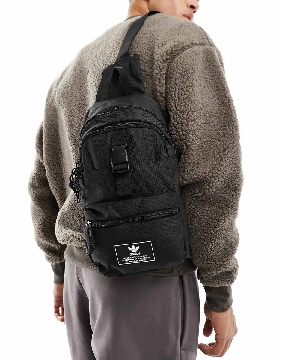 Adidas Originals Utility 3.0 Sling Crossbody Shoulder Bag Black Bottle Unisex