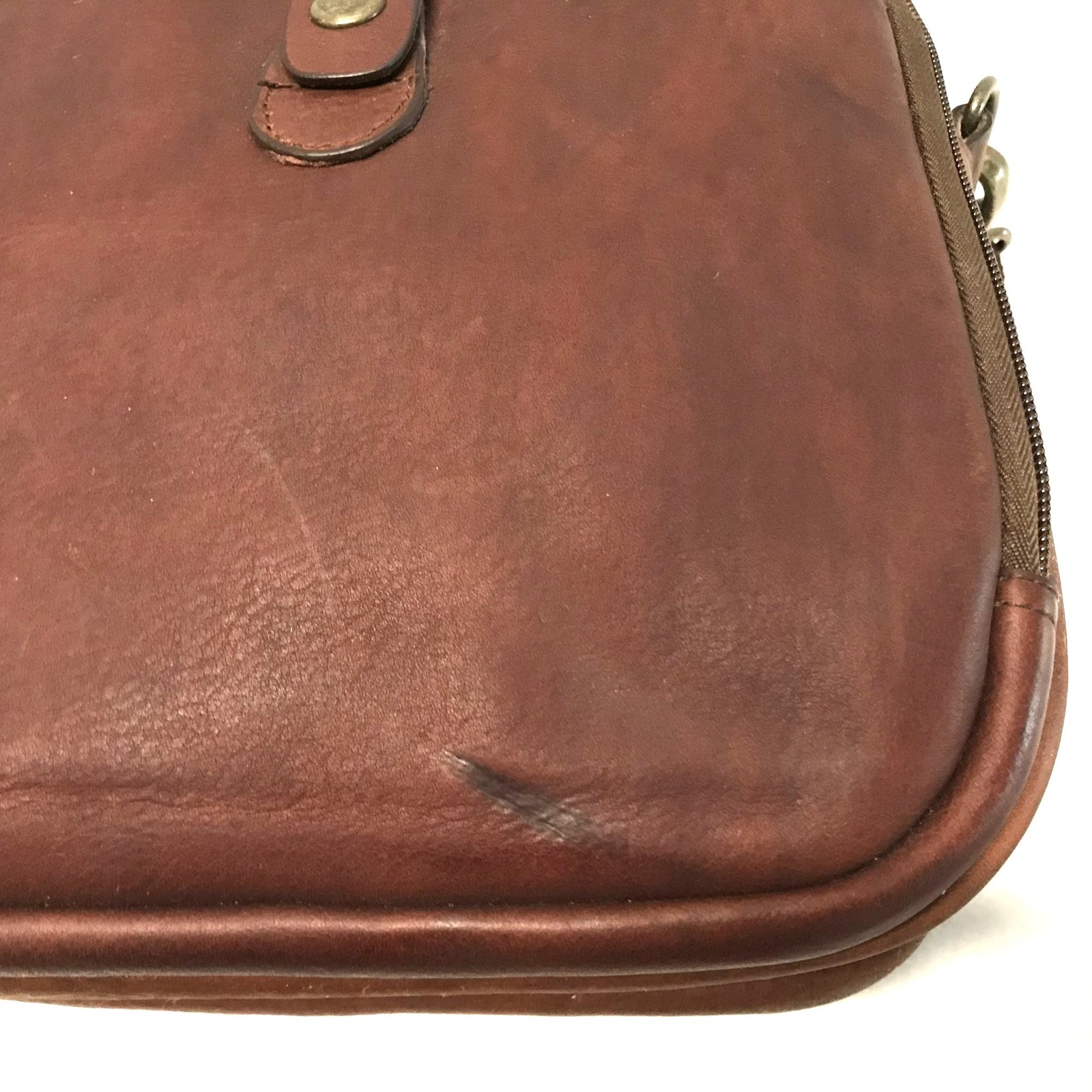 DELUTH Trading Mens Brown Buffalo Leather Crossbody Bag Adjustable