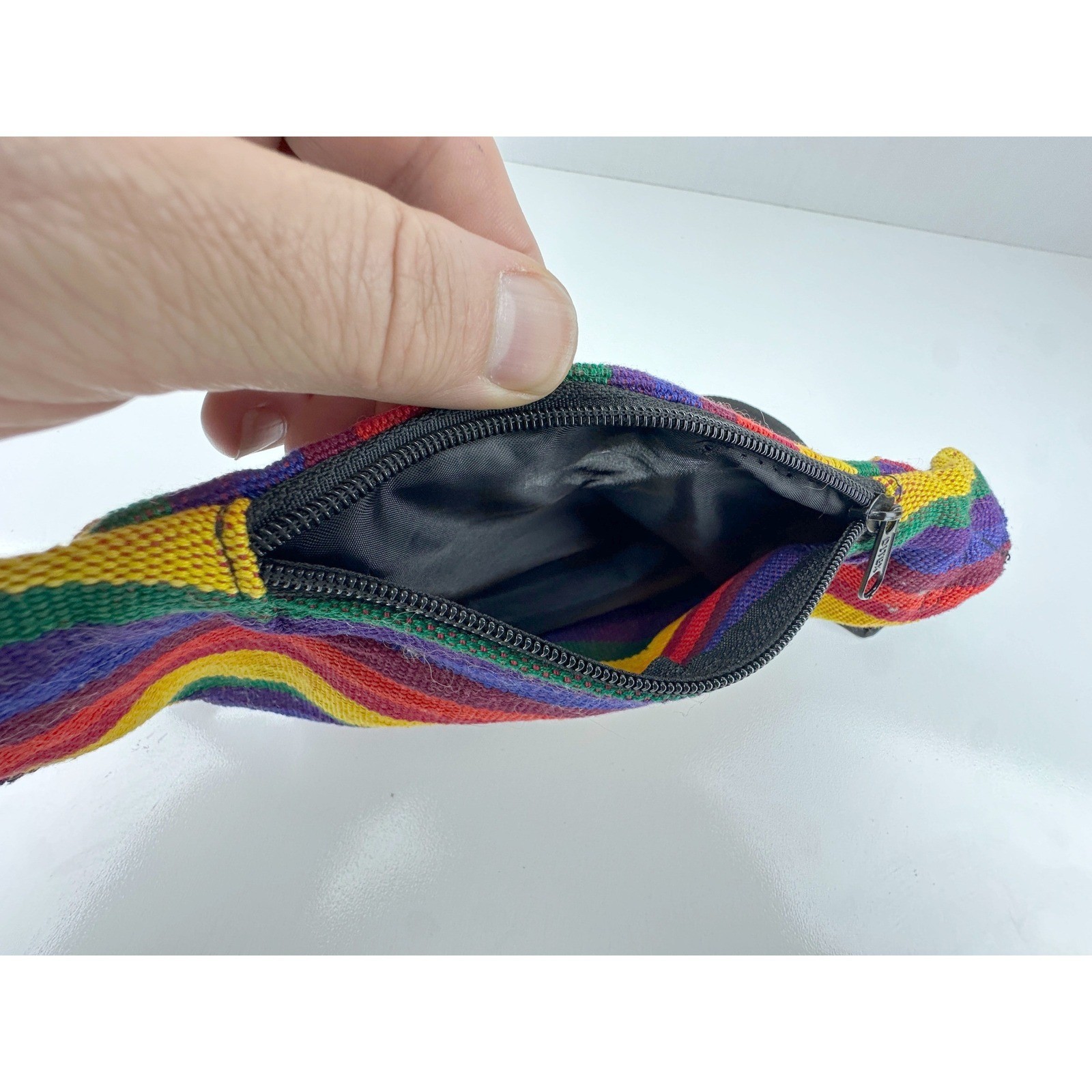 Multicolor Rainbow Striped Cotton Fanny Pack Waist Bag Boho Hippie Rasta Pack