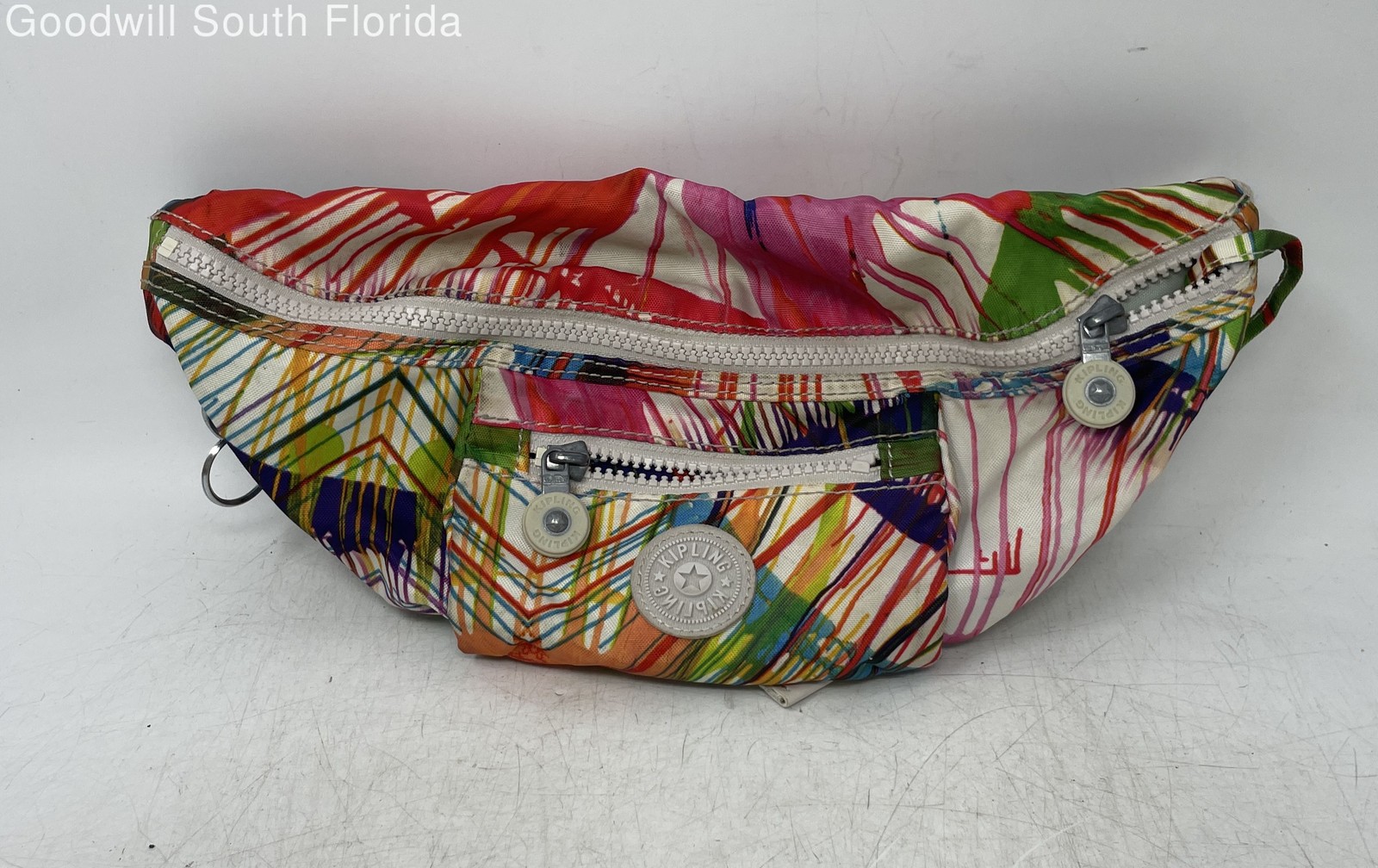 Kipling Mens Multicolor Adjustable Strap Inner Pockets Belt Bag & Fanny Pack