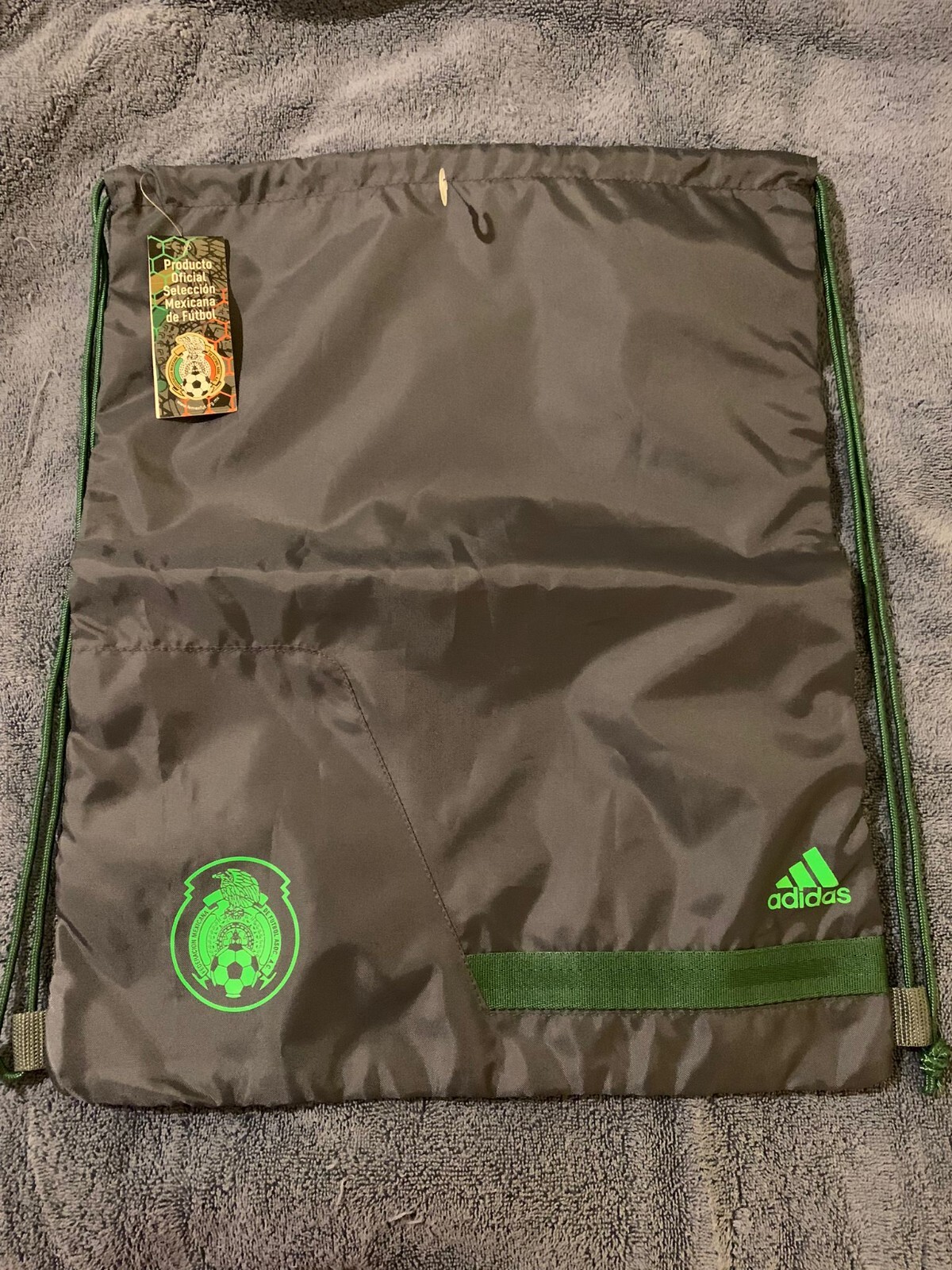 Genuine Adidas Mexico 15″x19″ Drawstring Bag Gym Sports Backpack New FAST Shipp