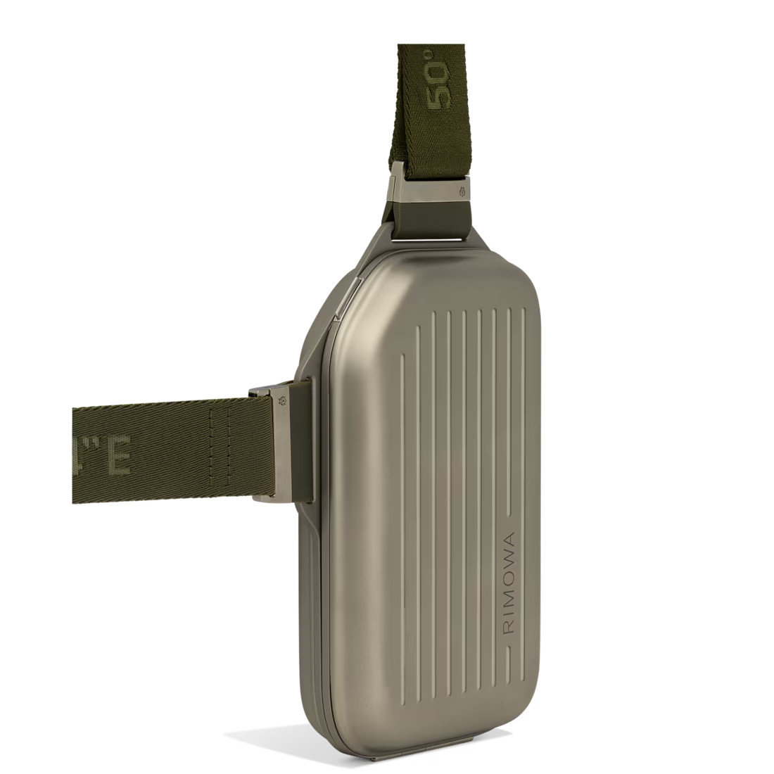 RIMOWA Personal Aluminum Sling Clutch, Titanium (W/O Tags)