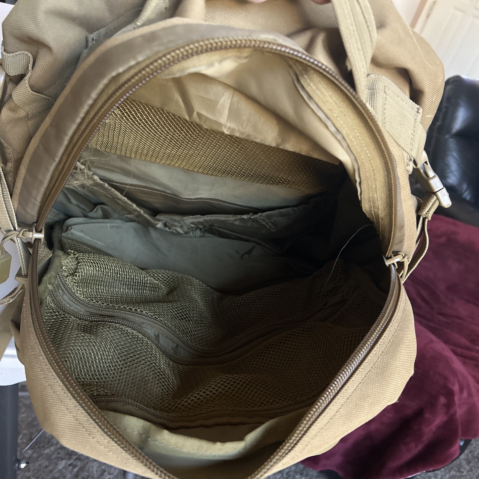 SOG Barrage Tactical Internal Frame Backpack 64.3-Liter Storage Coyote Tan