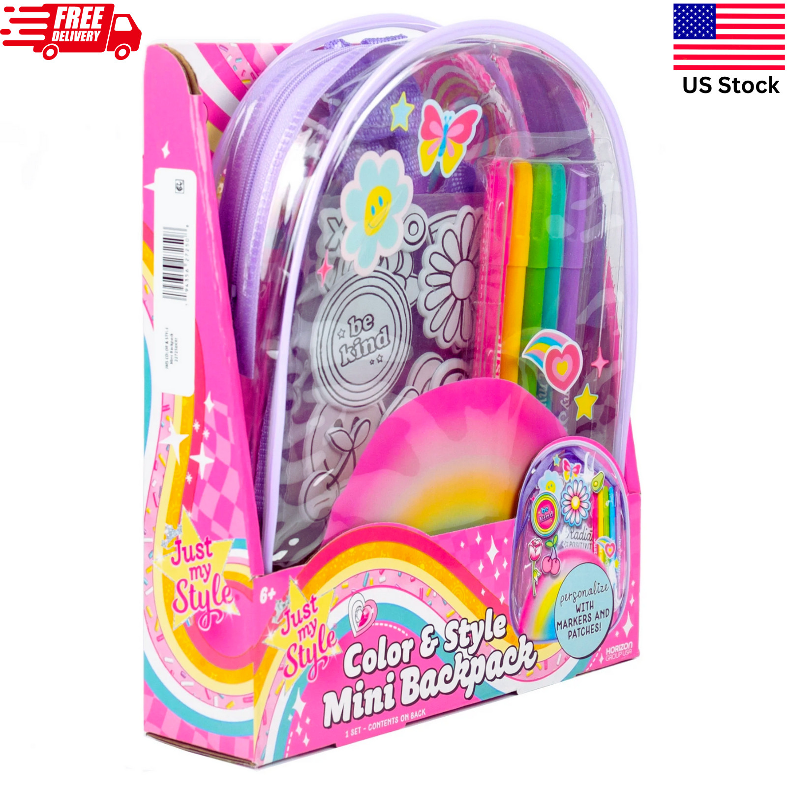 Just My Style DIY Mini Backpack – Color Your Own Fashion Bag Activity Set