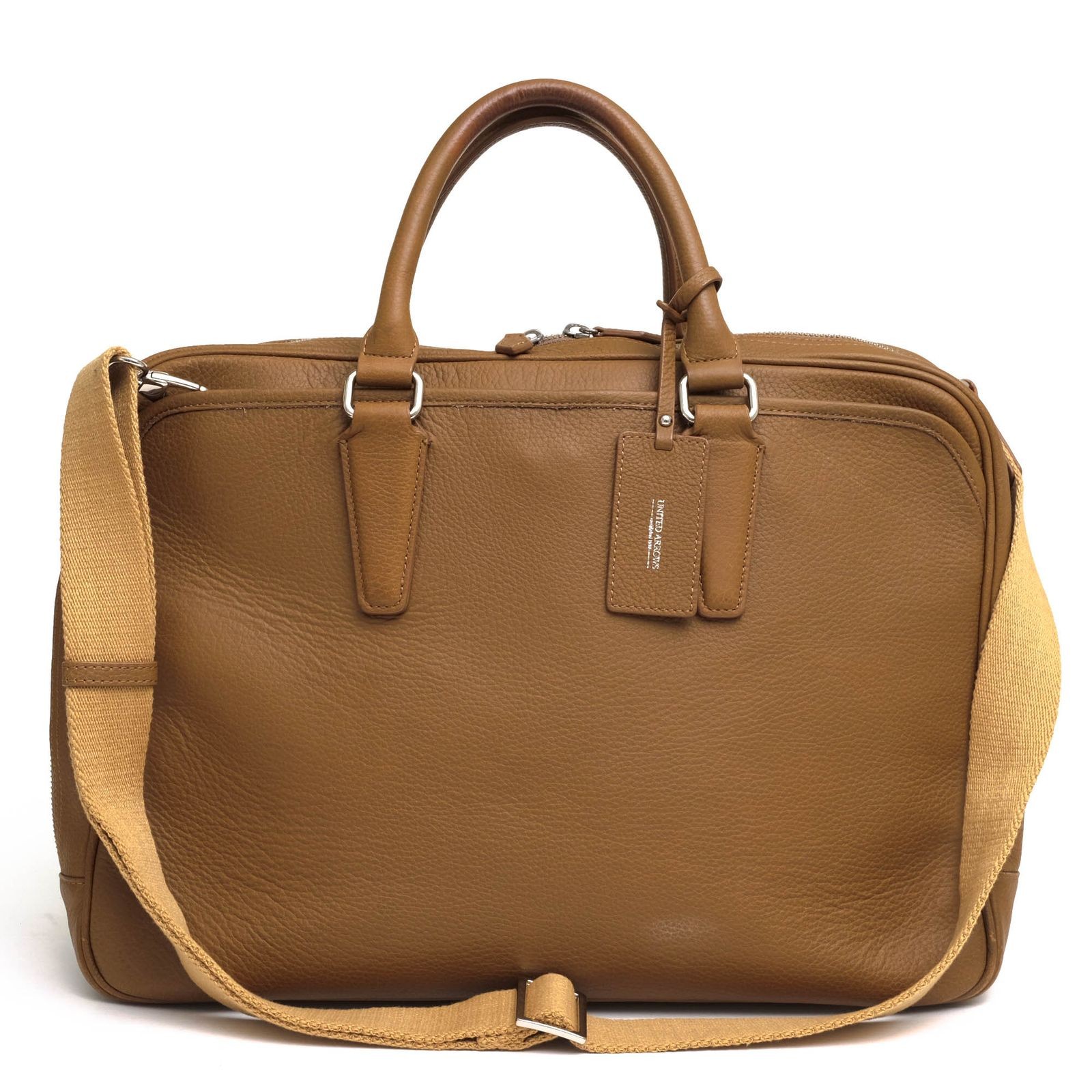 United Arrows Leather Business Briefcase 42cm Brown 2WAY Pre-owned