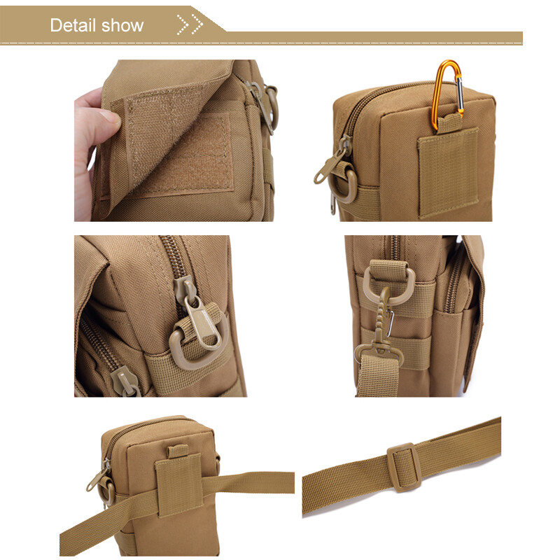 Outdoor Multifunction Cell Phone Holster with Carabiner Tactical Waist Belt Bag