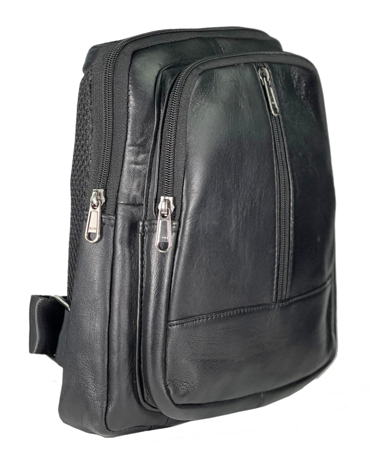 Men’s Sling Backpack Genuine Leather Chest bag Crossbody Bag Shoulder Bag