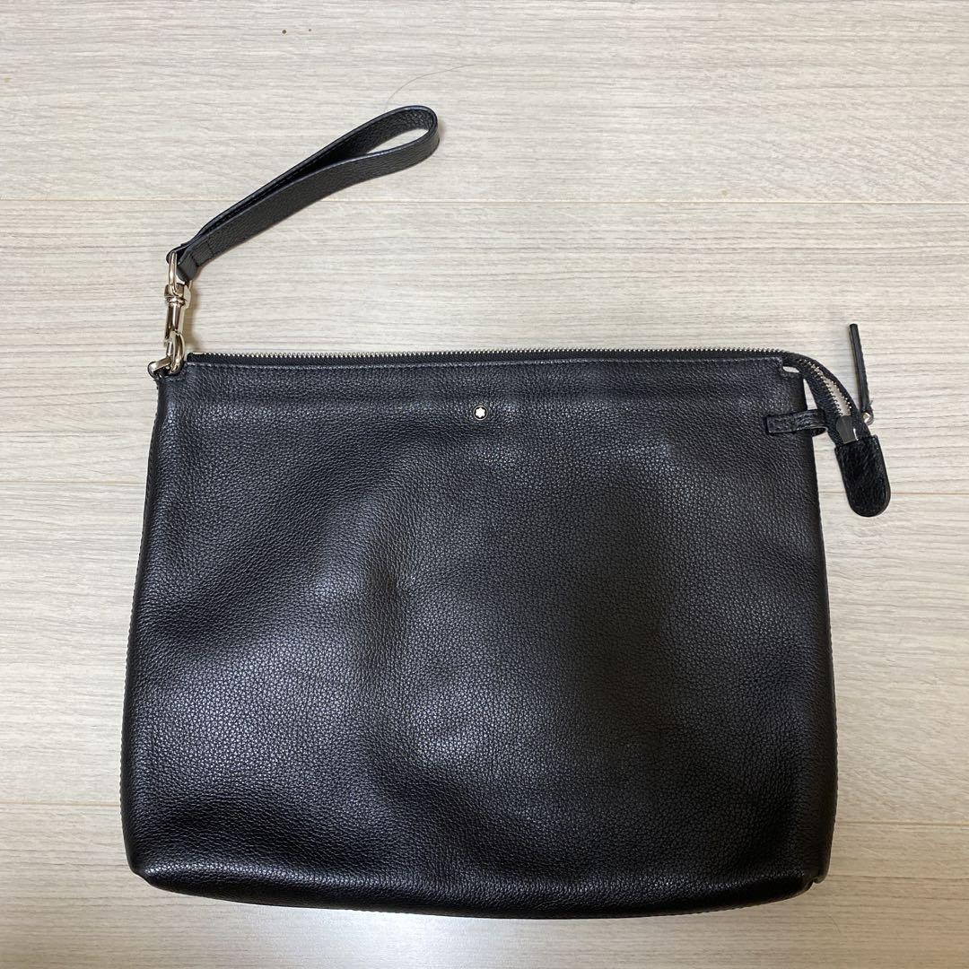 MONTBLANC Coco Meister clutch bag, second bag, handbag Black Used From Japan
