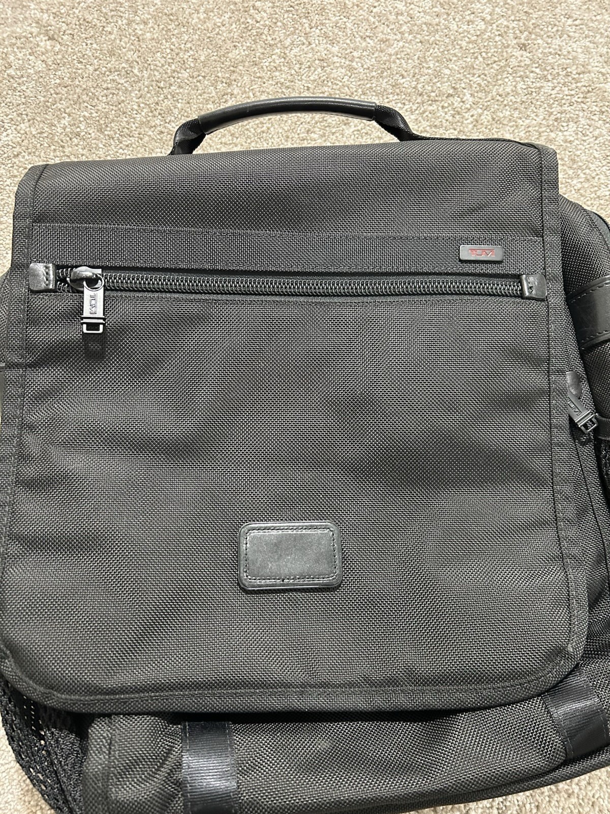 TUMI Backpack Alpha 3 in 1 Black Backpack Messenger Slim Convertible Bag 26189DH