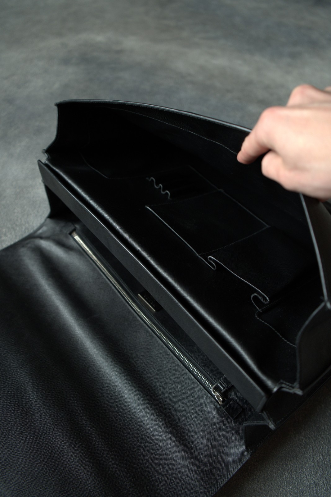 Prada Saffiano Leather Briefcase Document / Business Bag