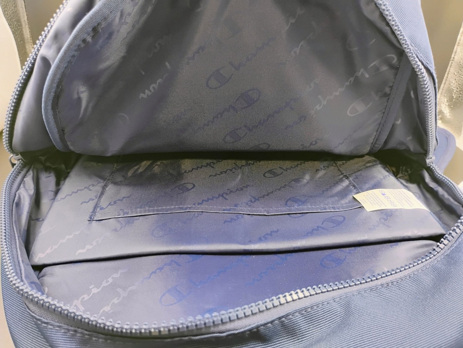 Champion Navy Blue Classic Logo Backpack With Adjustable Straps