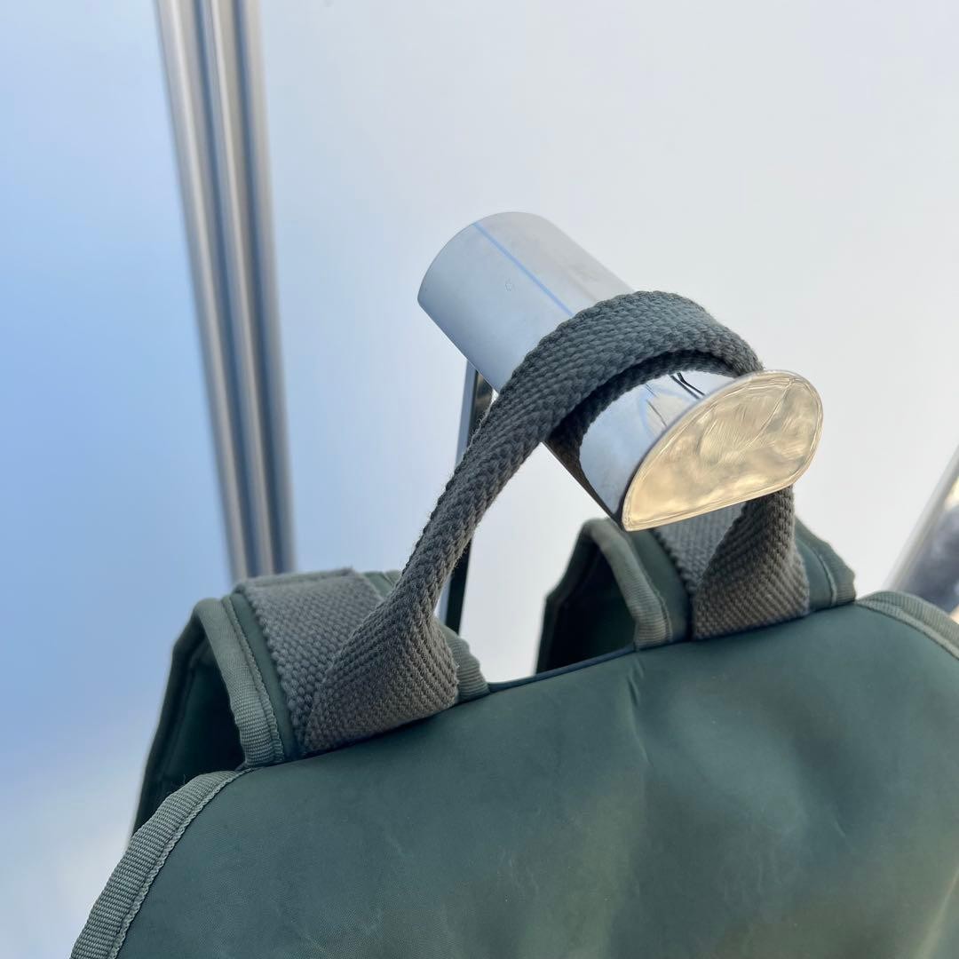 A.P.C. Men Rucksack A4 Acceptable Nylon Green Belt Drawstring Unisex Limited Edi