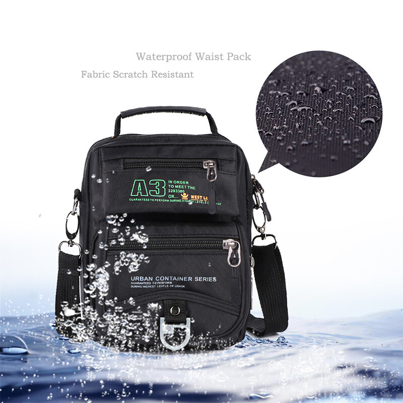 Men’s Multifunction Shoulder Bag Leisure Travel Crossbody Bag Handbag Waterproof