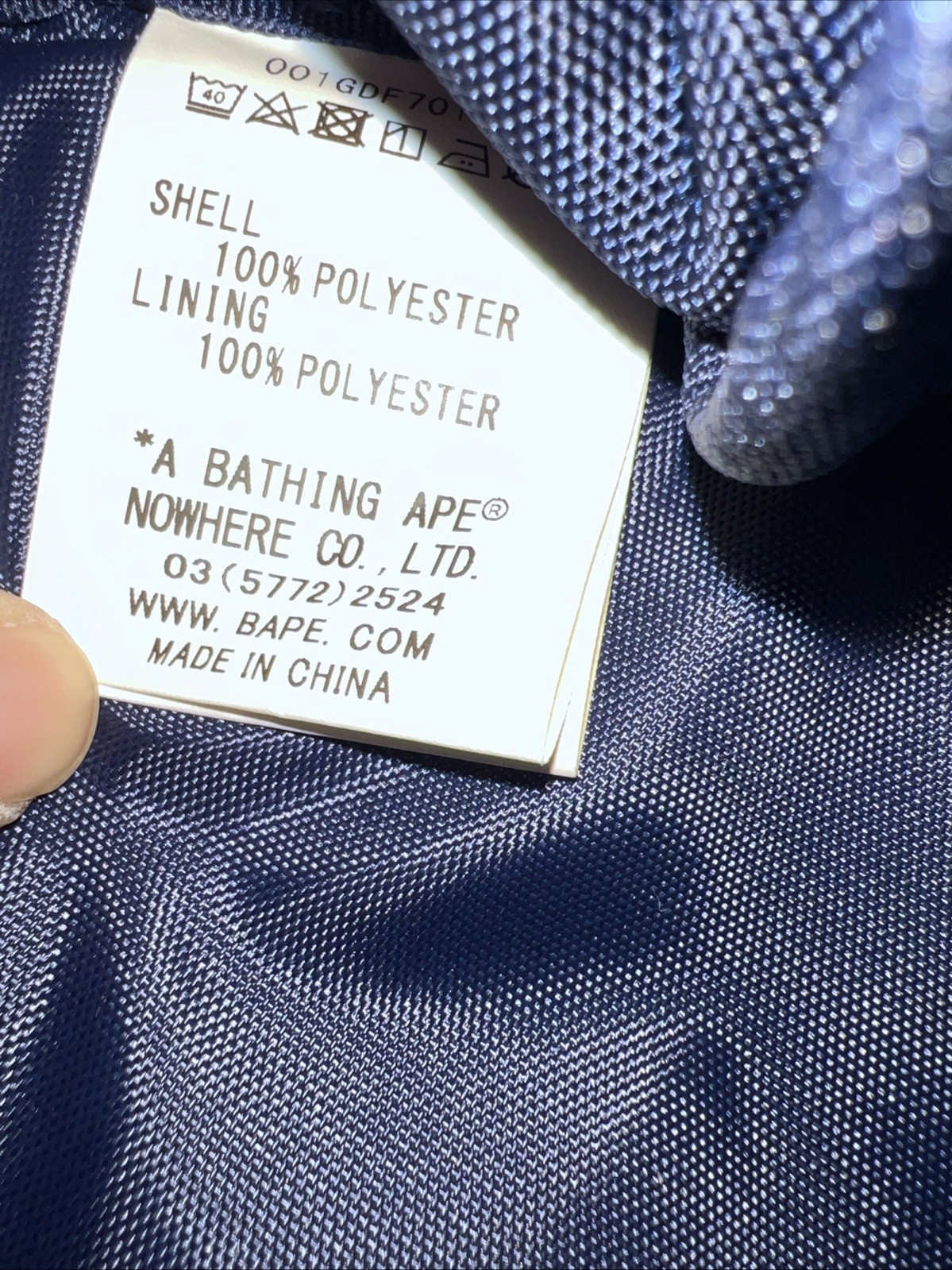 Bape Bathing Ape Summer Shoulder Side Bag SS19 Navy Blue