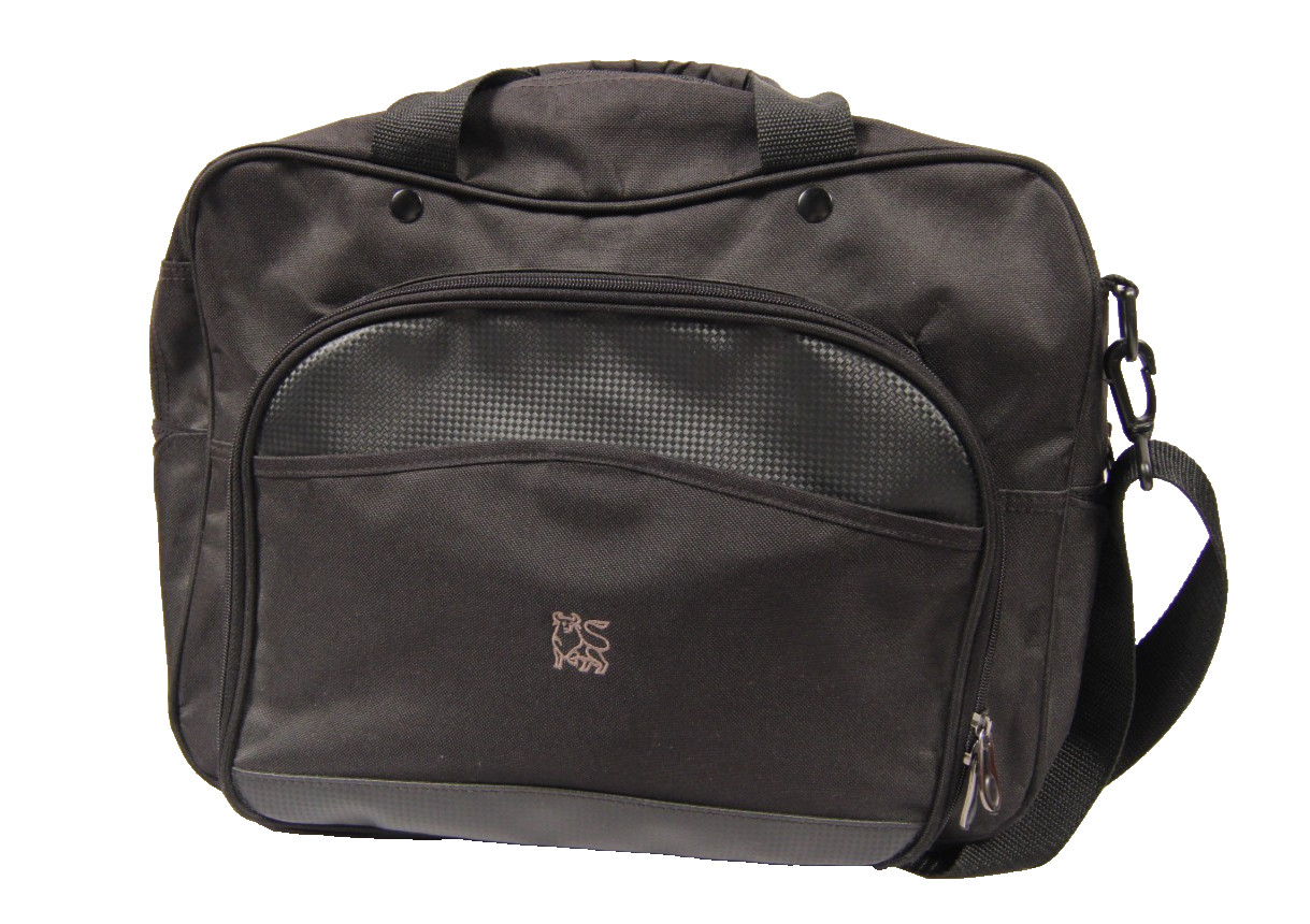 Merrill Lynch Soft Briefcase Laptop Bag with Embroidered Bull Logo VGC
