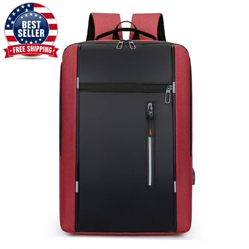 Waterproof Oxford Fabric Business Laptop Backpack for Men 15.6 Inch USB Charging