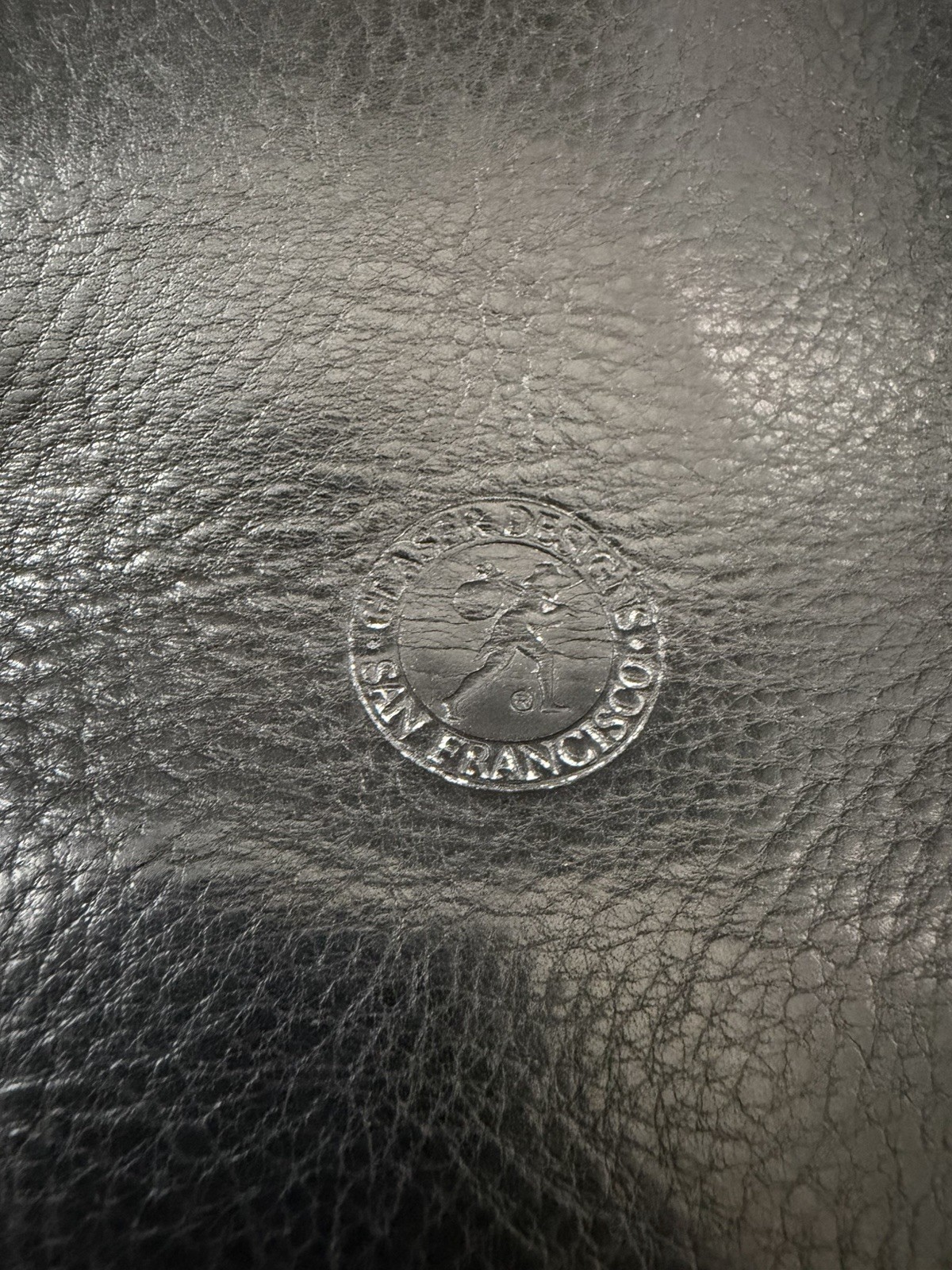 Glaser Designs Black Leather Briefcase.