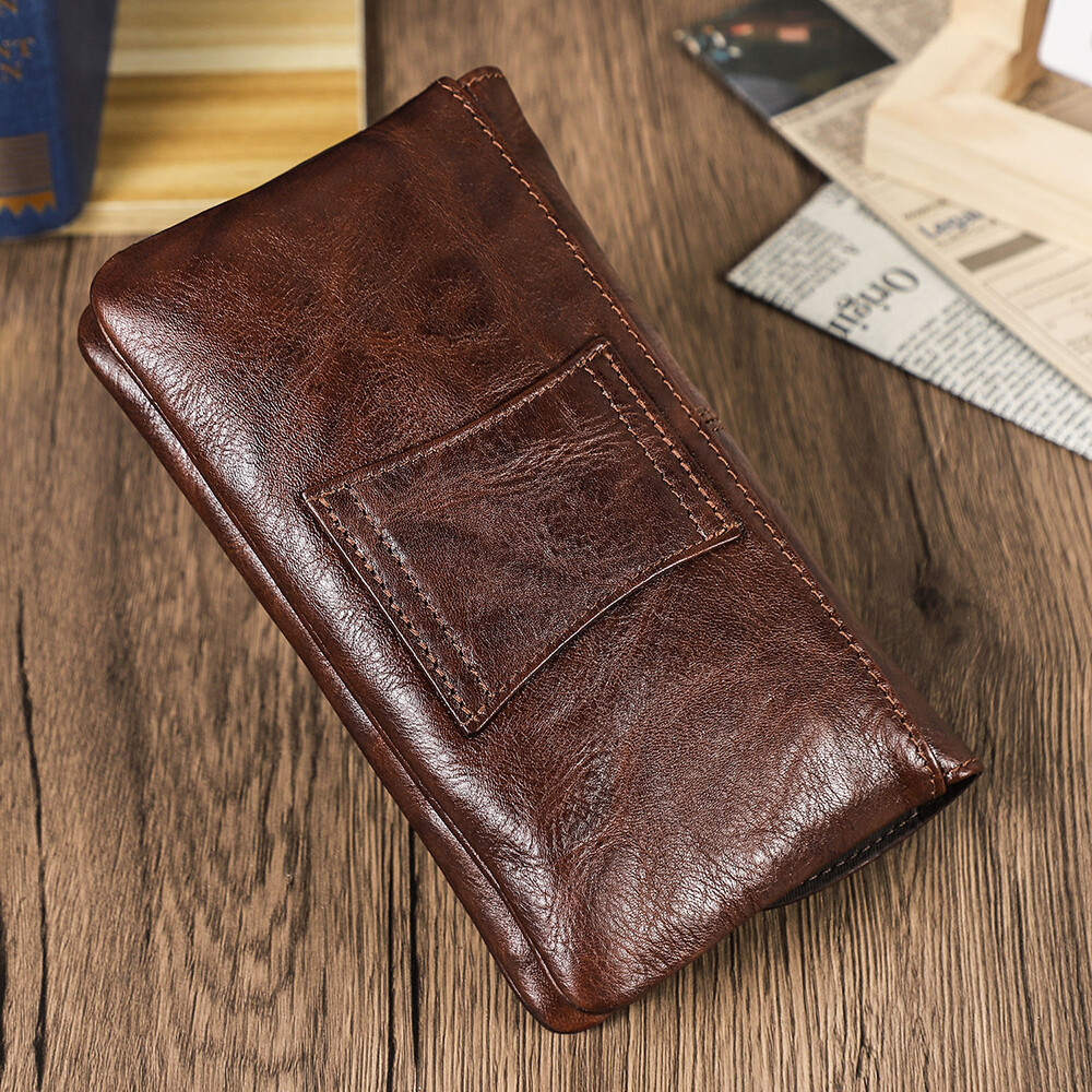 Genuine Leather Cell Phone Holster Waist Belt Bag Pack Loop Wallet Pouch Case