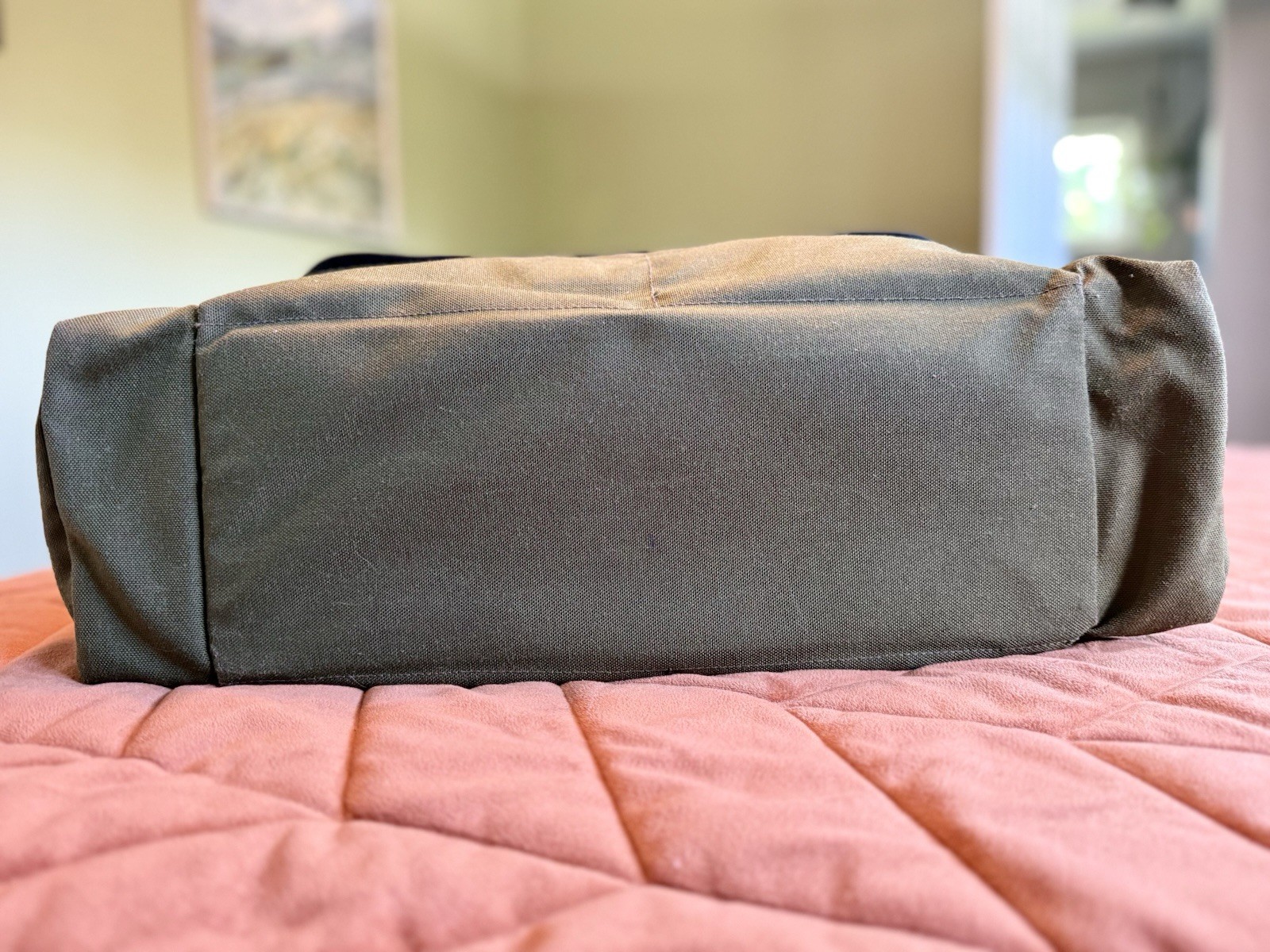 Vintage Orvis Green Canvas Small Duffle Bag Travel Overnighter
