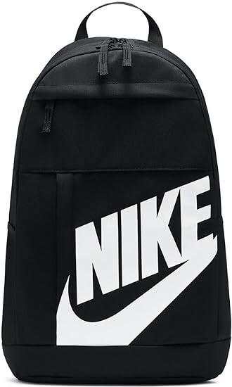 NIKE Sports Bag, Black/White, 48cm H x 30cm W x 15cm D