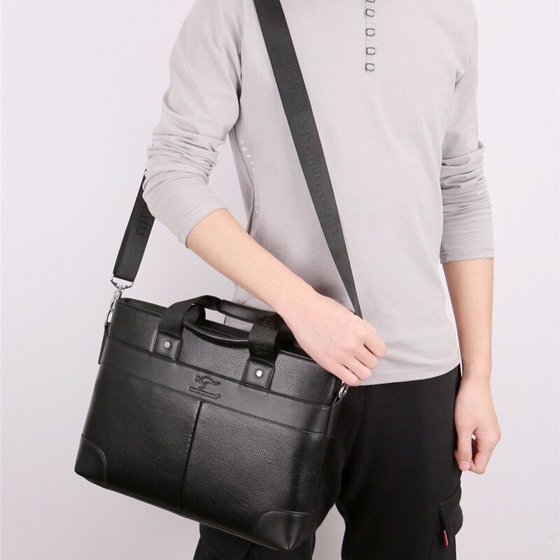 New Mens Briefcase Leather Business Totes Messenger Bag Laptop Handbag
