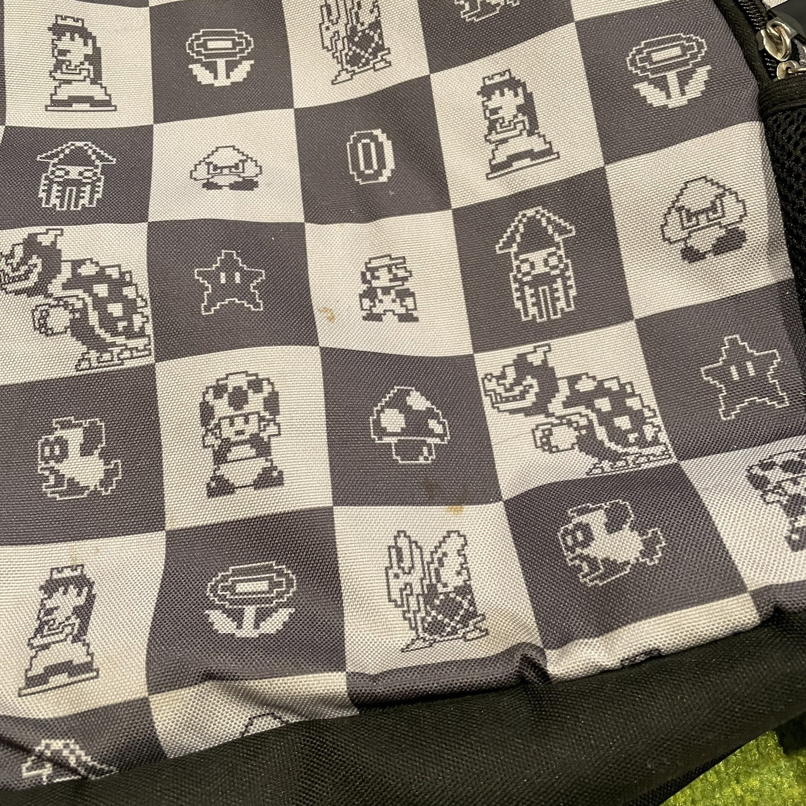 Super Mario All Over Print 8-Bit Backpack Bag Used Nintendo 2017