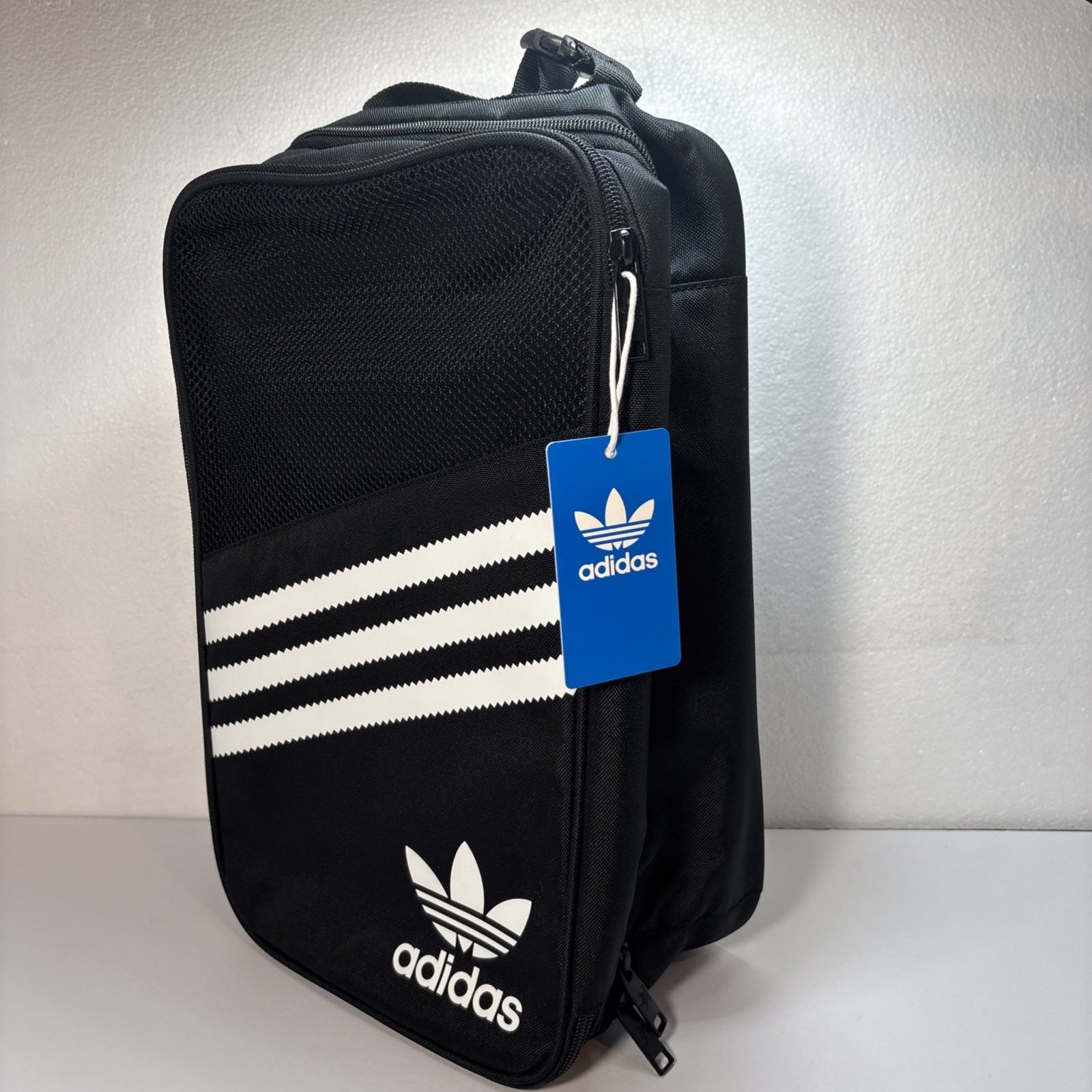 adidas Utility Kicks Shoe Bag Black/White New 14″ x 6″ x 8.5″ FZ6625