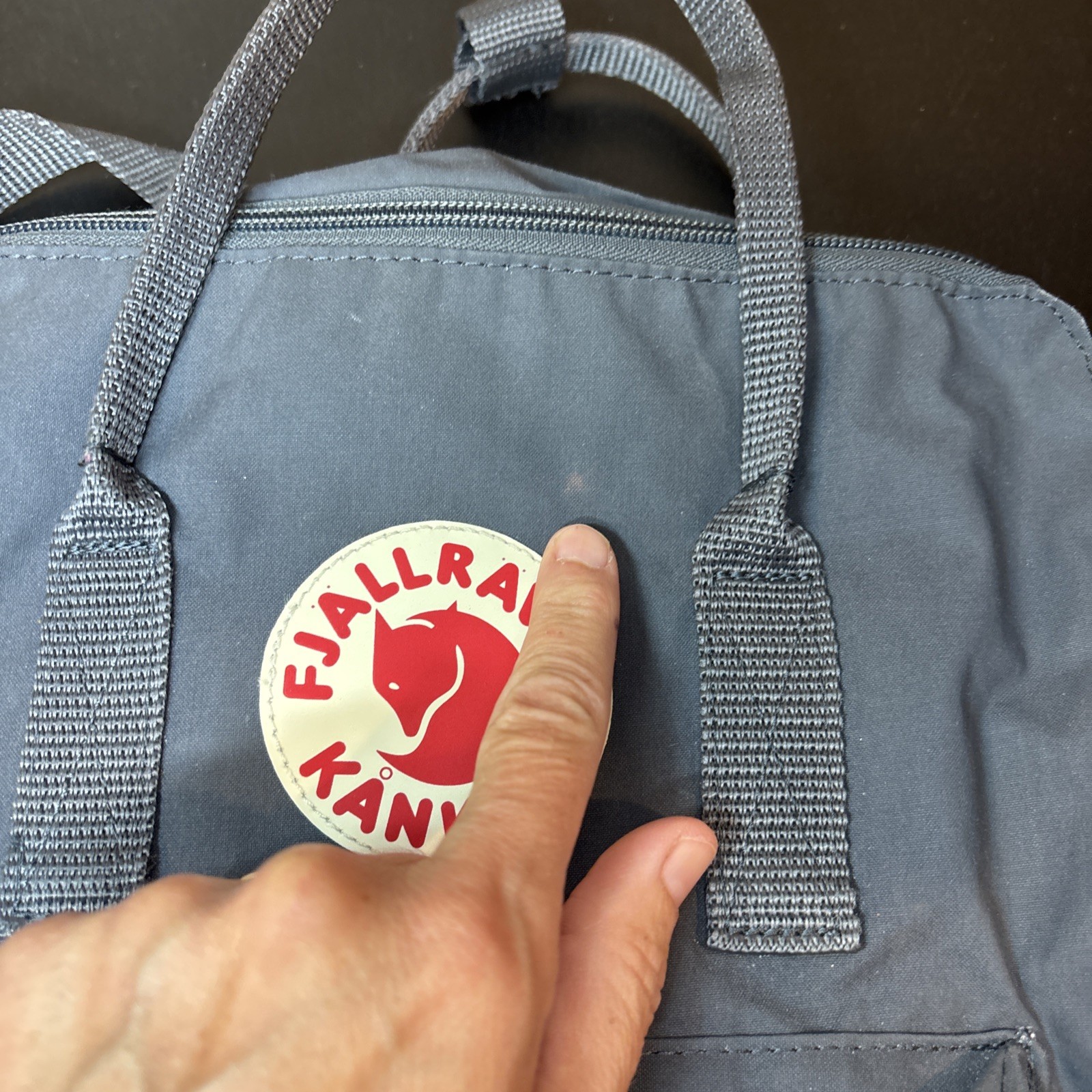 Fjallraven Kanken Classic Kanken Backpack Grey Blue 23510 One Size, *small Spot*