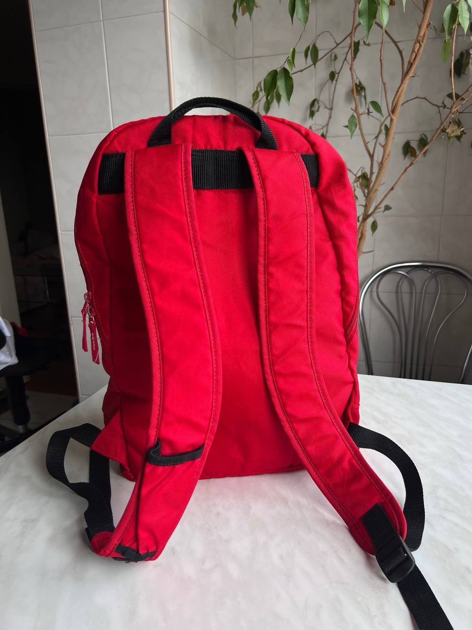 Vintage 90s Stussy Backpack Red Double Logo Stussy Streetwear Y2K Skateboarding
