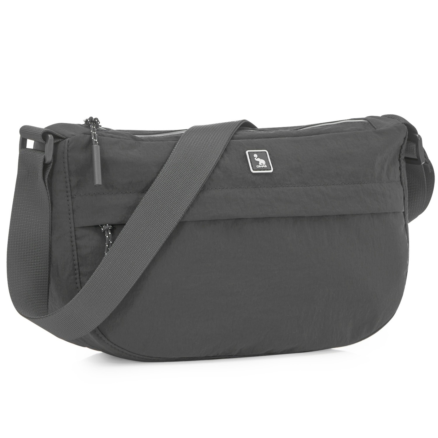 OIWAS Crossbody Bag Lightweight Adjustable Sling Bag Men Women Crecent Bag Black