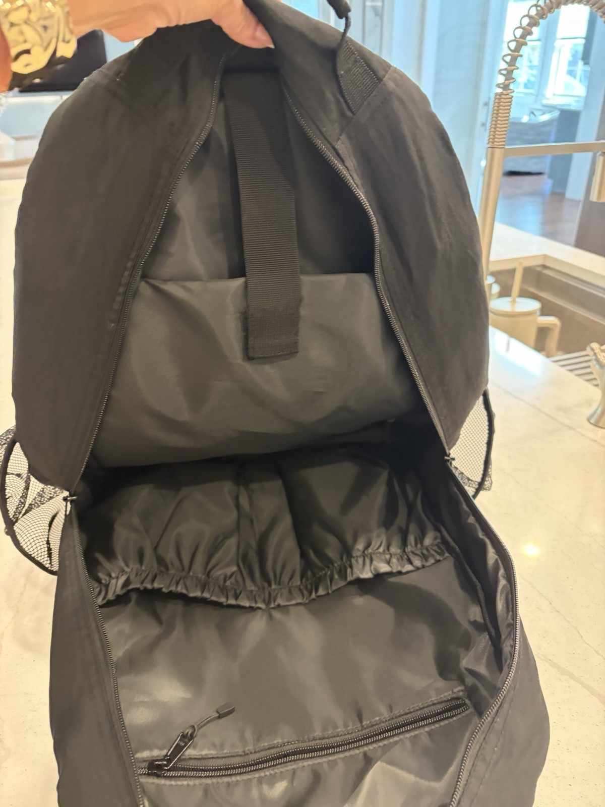 GamePoint Volleyball Black Large Backpack Zip Pockets Multi Zipper Compartments
