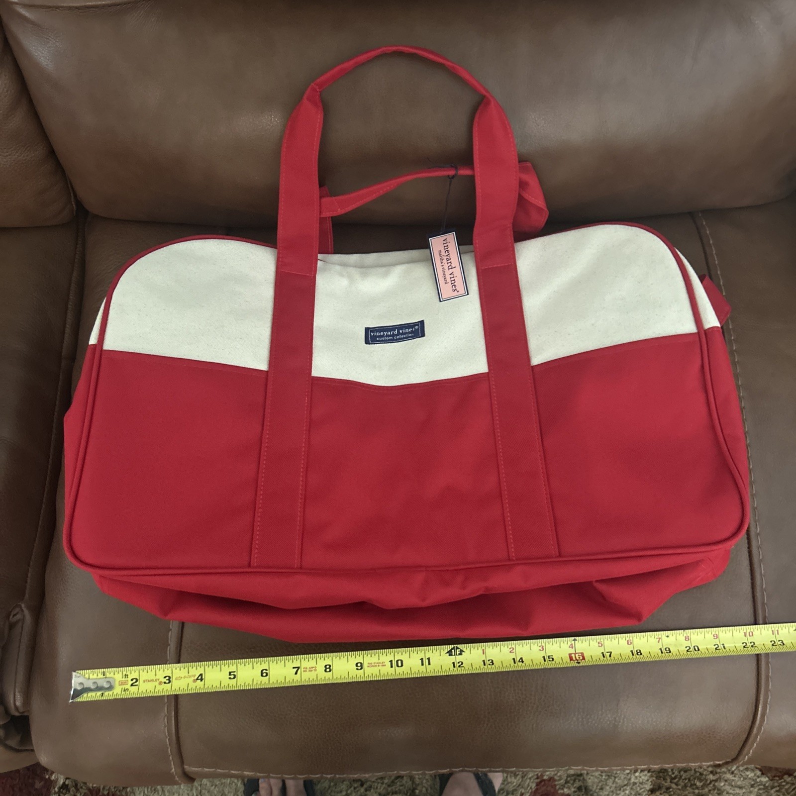 VINEYARD VINES Custom Collection Canvas Duffle Overnight Men Or Women Bag