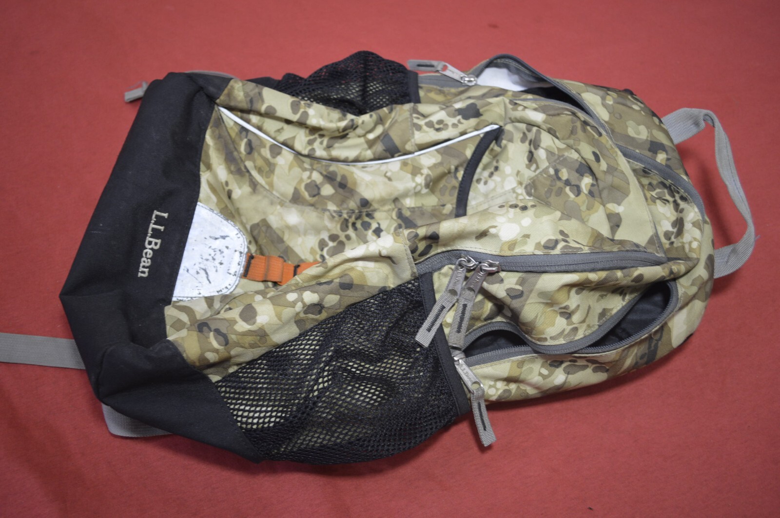 LL L.L. BEAN Camouflage Book Back Pack Hunting Hiking School 17 inches long