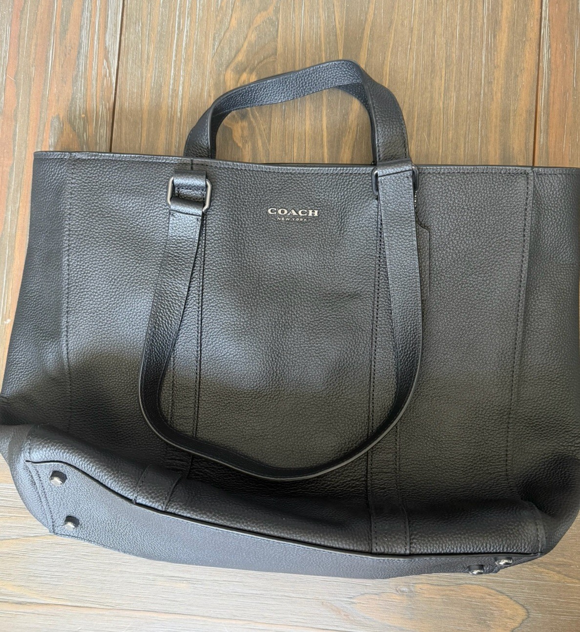 NWT Coach Hudson Double Handle Tote Bag C8157 QB/Black