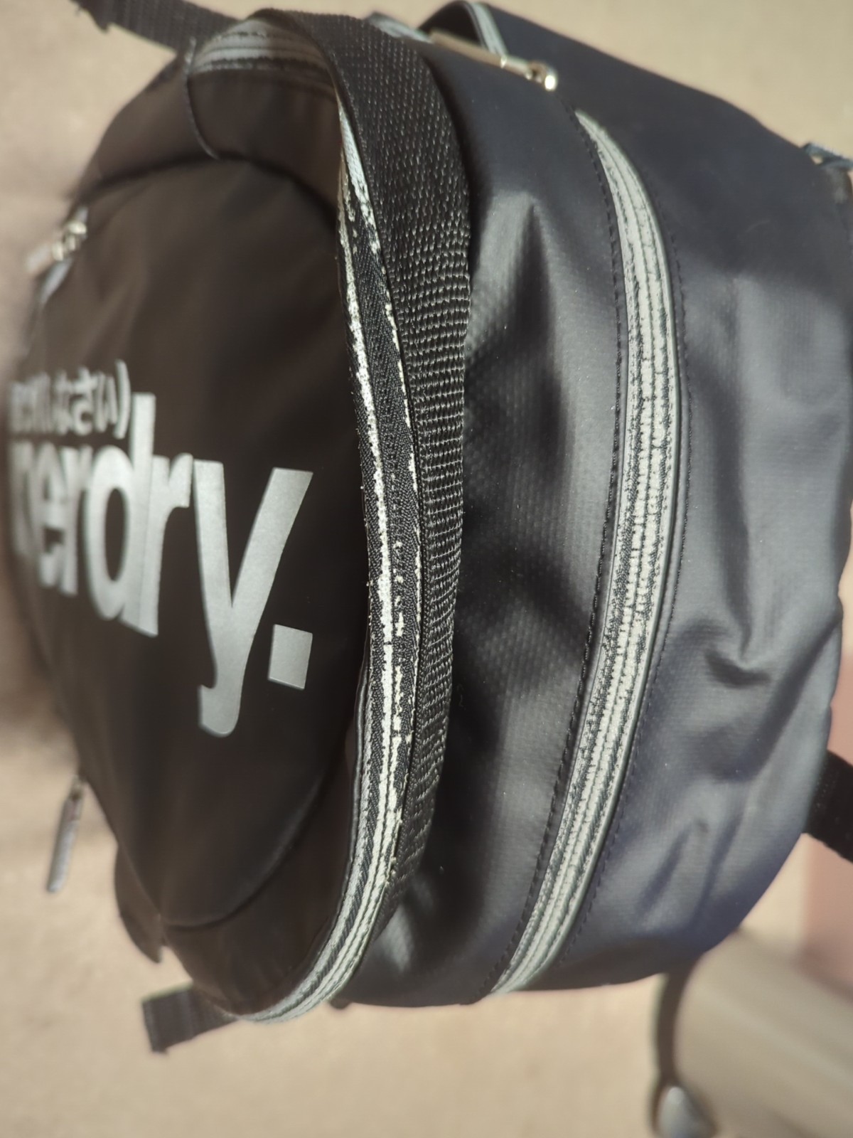 Superdry Men’s Mono Tarp Backpack Black Durable Urban Travel School Bag